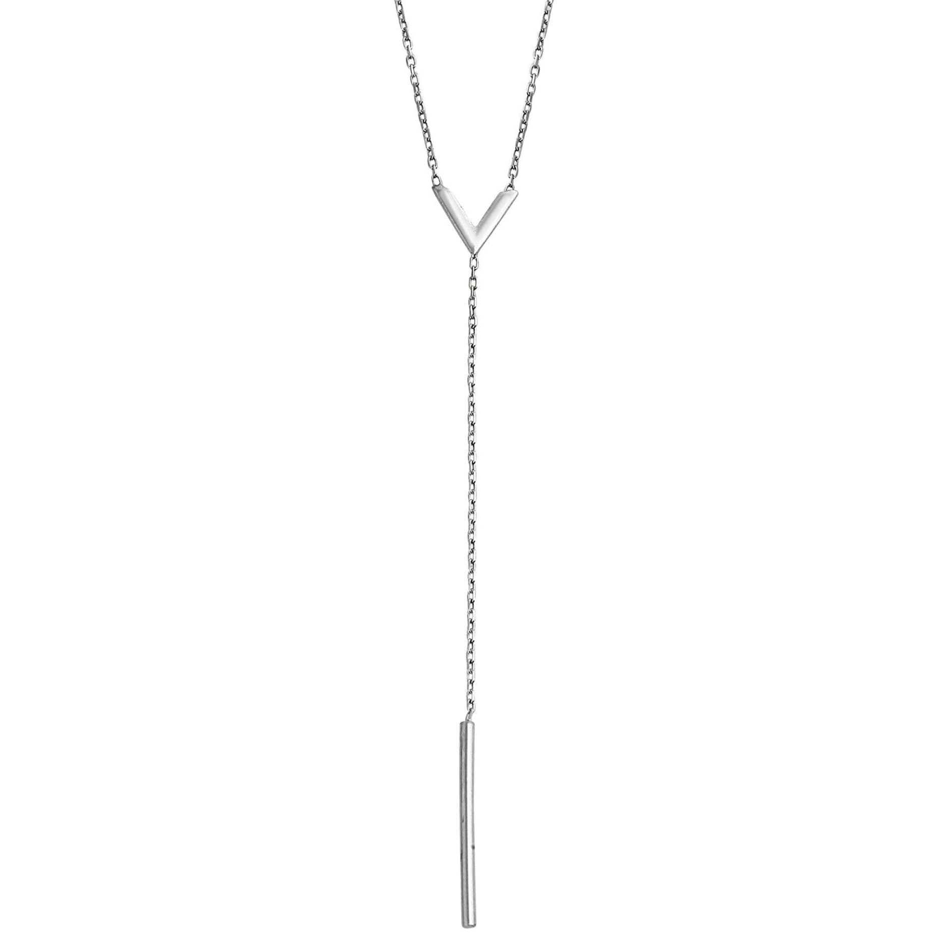 Long Dangle Initial Necklace