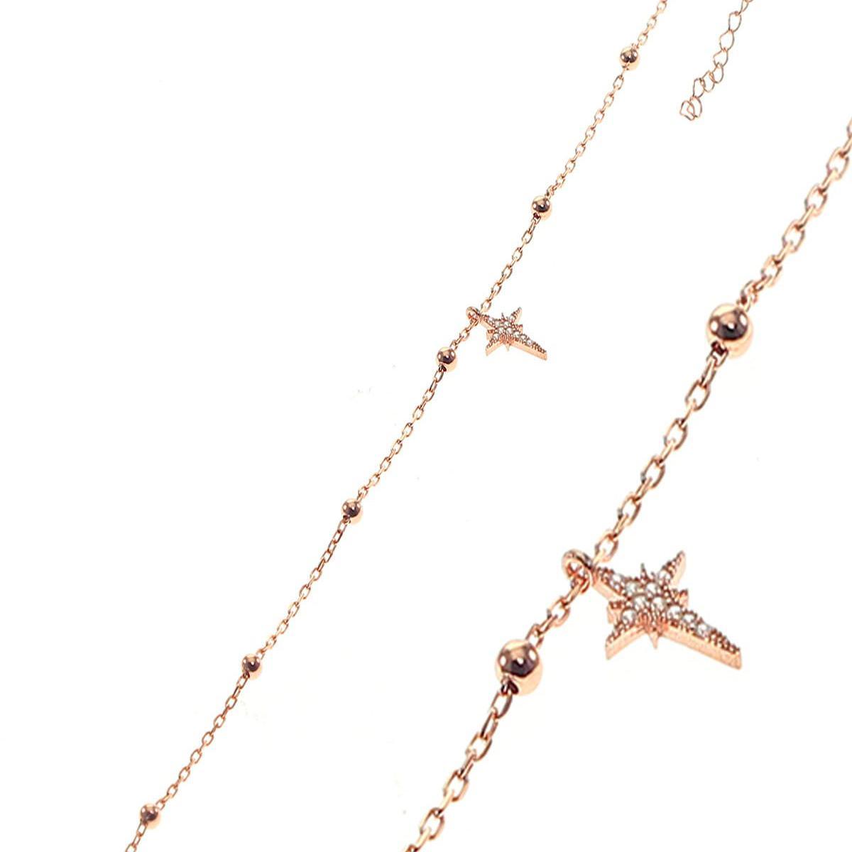 North Star Satellite Chain Bracelet • Celestial Charm Bracelet - Trending Silver Gifts