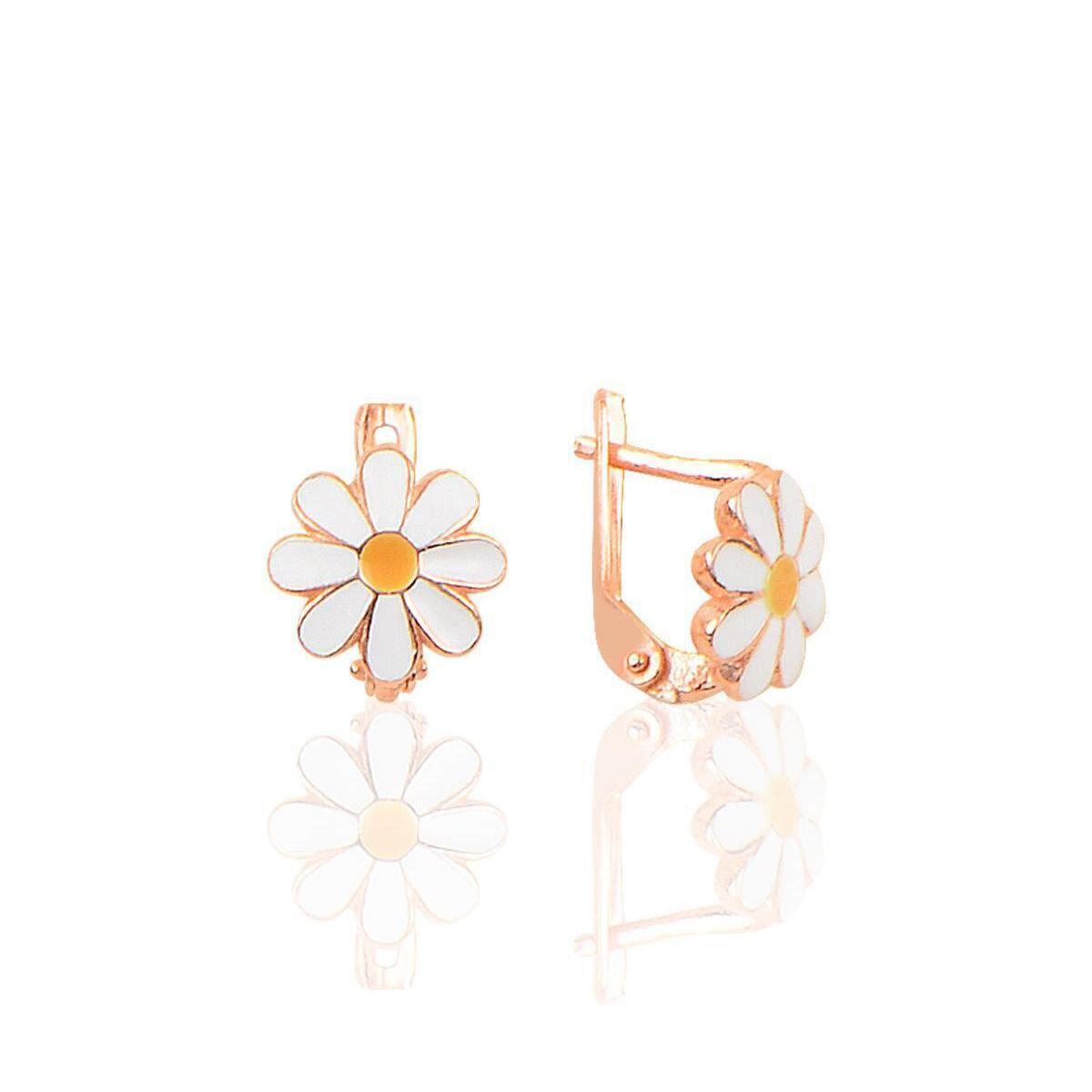 Daisy Gold Earrings • Daisy London Earrings • Daisy Stud Earrings - Trending Silver Gifts
