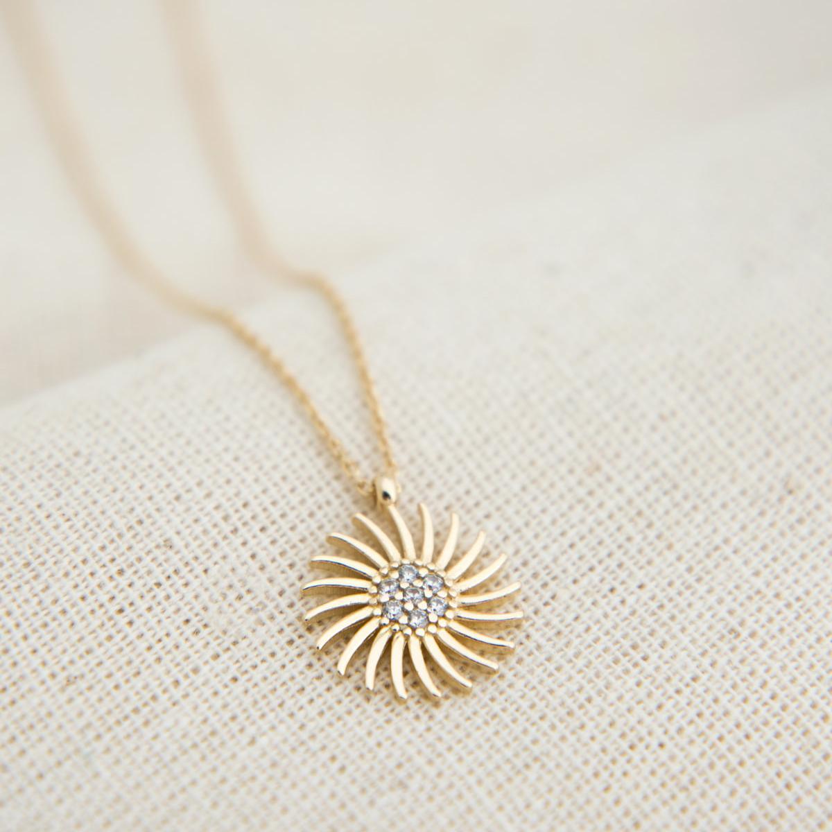 Sunshine Necklace • Sun Necklace Pendant • Sun Necklace Silver - Trending Silver Gifts