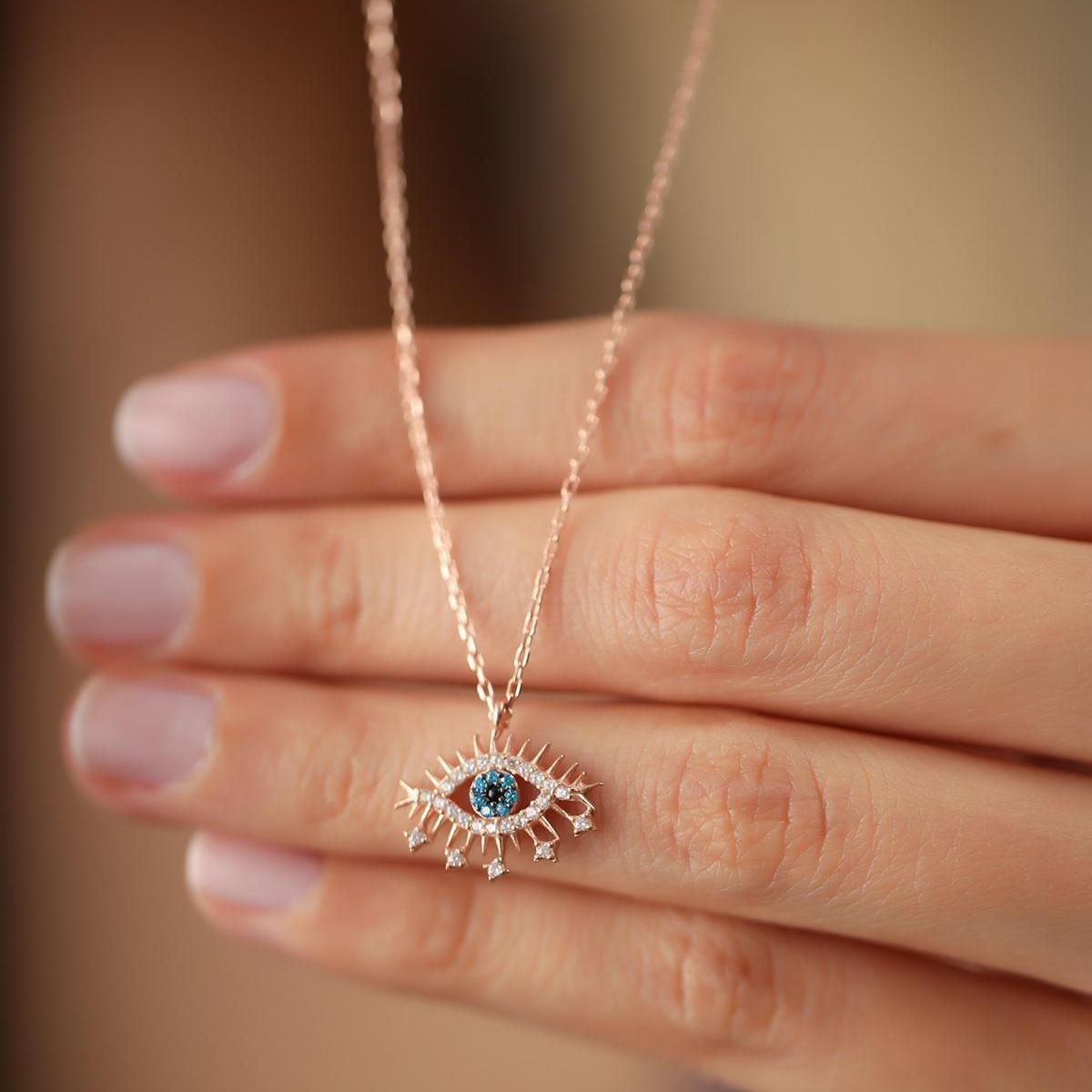 Eye Of Horus Necklace • Third Eye Necklace • Evil Eye Necklace Gold - Trending Silver Gifts