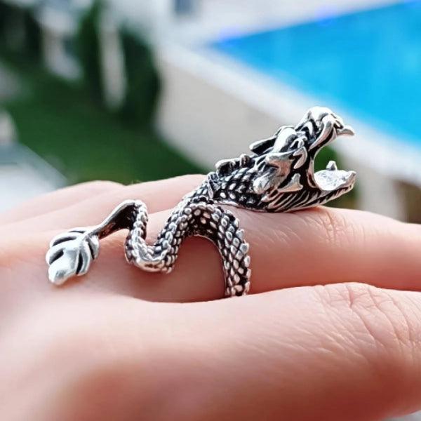 Dragon ring silver outlet