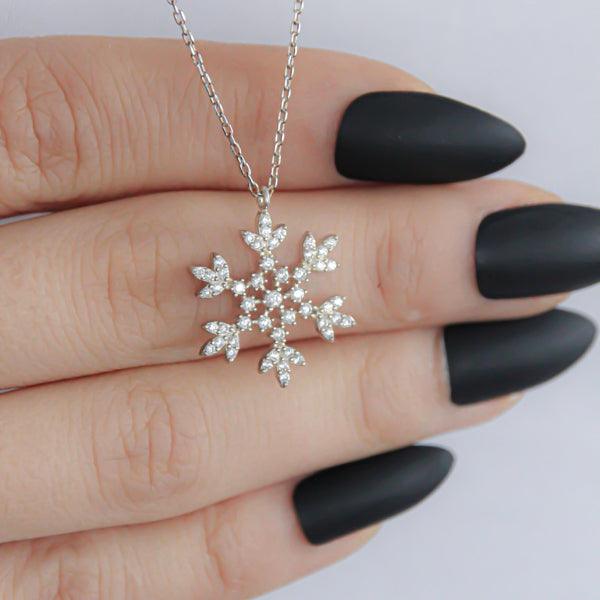 Snowflake Necklace Pendant • Snowflake Necklace Charm • Gift for HerNecklacesSnowflake Necklace Pendant • Snowflake Necklace Charm • Gift