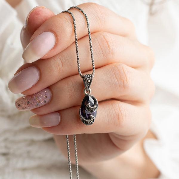 Amethyst Birthstone Jewellery • Birthstone Necklace For Mom - Trending Silver Gifts