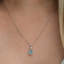 925 Silver Aquamarine Balloon Necklace