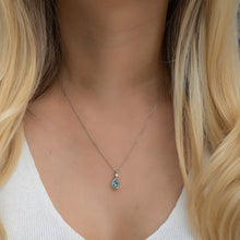 925 Silver Aquamarine Balloon Necklace