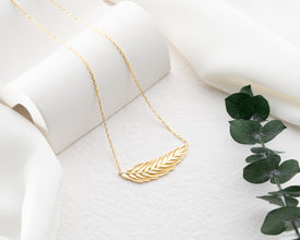 Golden Harvest Wheat Head Necklace - Celebrate the Seasons ¥ Abundent