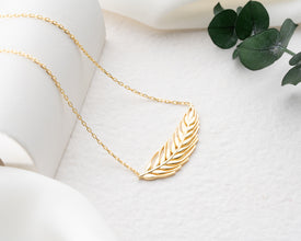 Golden Harvest Wheat Head Necklace - Celebrate the Seasons ¥ Abundent