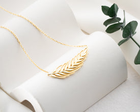 Golden Harvest Wheat Head Necklace - Celebrate the Seasons ¥ Abundent