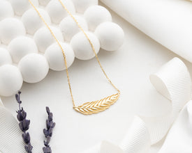 Golden Harvest Wheat Head Necklace - Celebrate the Seasons ¥ Abundent