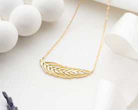 Golden Harvest Wheat Head Necklace - Celebrate the Seasons ¥ Abundent