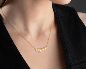 Golden Harvest Wheat Head Necklace - Celebrate the Seasons ¥ Abundent