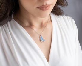 Butterfly Necklace Silver ¥ Butterfly Wings Necklace ¥ Fairy Necklace