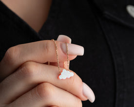 Opal Cloud Pendant - 925 Silver, Gold, Rose Options