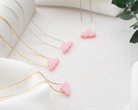 Opal Cloud Pendant - 925 Silver, Gold, Rose Options