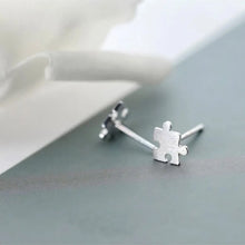 stylish puzzle silver earrings