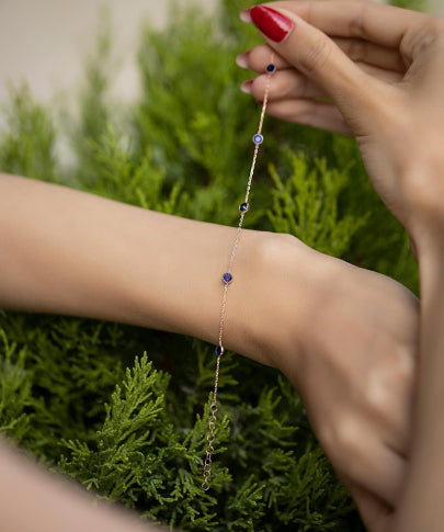 Blue Gemstone Bracelet • September Birthstone Bracelet