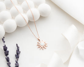 Moonstone Opal Silver Sun Necklaces For Women ¥ Gold Sun Opal Necklace