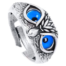 Adjustable Antique Silver Plated Owl Ring for Women - Elegant Bohemian Style