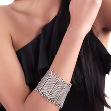 Elegant Antique Silver-Plated Bohemian Women's Bracelet Accessory