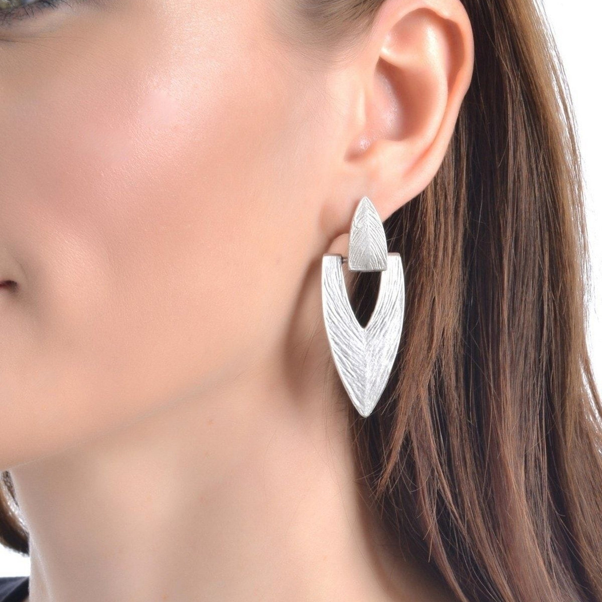 Elegant Antique Silver Plated Drop Earrings for Women