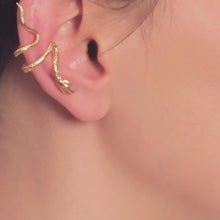 Elegant Antique Gold Plated Snake Shaped Ear Cuff for Women