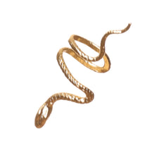 Elegant Antique Gold Plated Snake Shaped Ear Cuff for Women