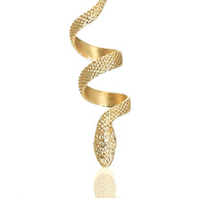 Elegant Gold-Plated Adjustable Wrap Snake Ring for Women