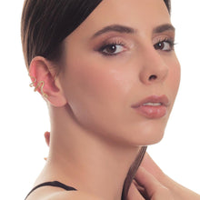 Elegant Antique Gold Plated Snake Shaped Ear Cuff for Women