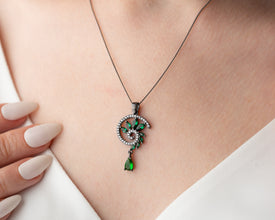 Necklace length comparison: choker vs. opera styling