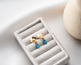 Nature-inspired Blue Ladybug Earrings for jewelry lovers