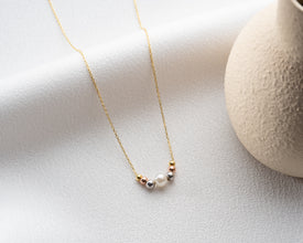 Pearl necklace in branded jewelry box for gifting