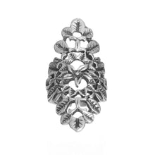 Dainty Antique Silver Plated Flower Ring for Elegant Women