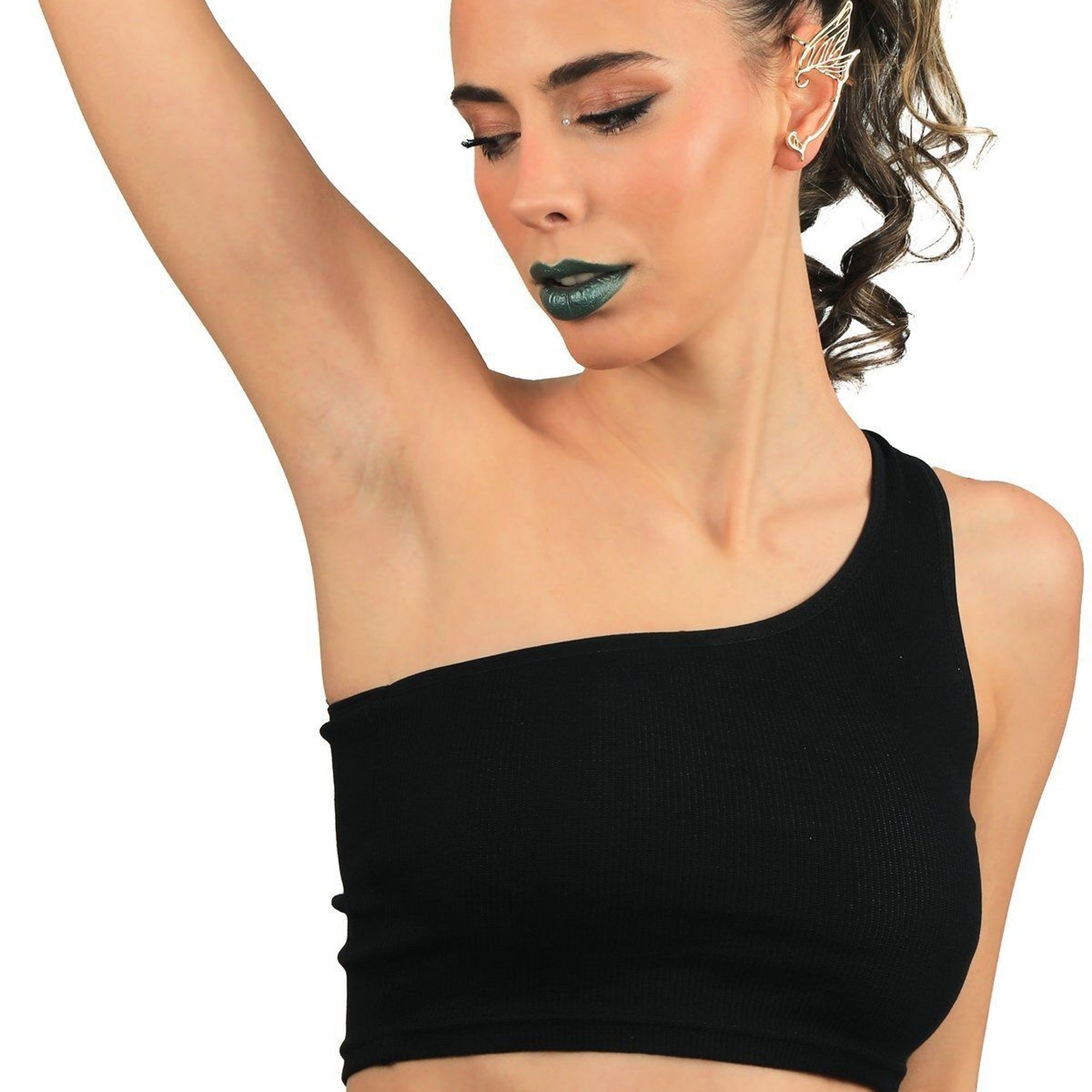 Dainty Gold-Plated Stud Design Right Elf Ear Earring for Women