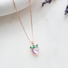 Necklace with a heart-shaped pendant on a white background