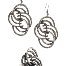 Elegant Antique Silver-Plated Drop Earrings & Ring Set in Authentic Design