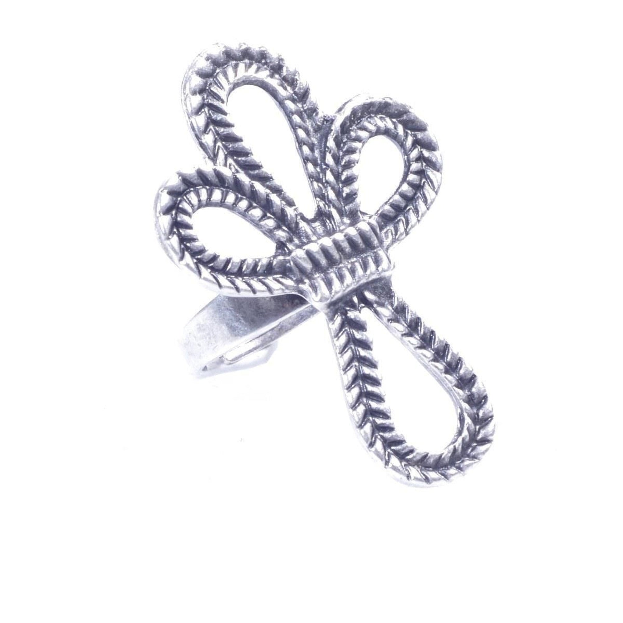 Elegant Antique Silver-Plated Gift Ring for Women