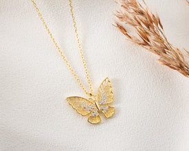 Minimalist butterfly pendant jewelry, perfect gift for birthdays & anniversaries