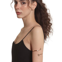 Elegant Handcrafted Copper Upper Arm Cuff with Twisted Floral Design, Adjustable