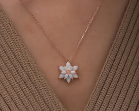  A delicate silver lotus pendant necklace, perfect for yoga lovers and meditation enthusiasts.
