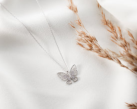 Handcrafted filigree butterfly necklace for everyday elegance
