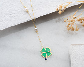 Fortune necklace photographed in natural sunlight