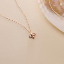 Four-Leaf Flower Motif Necklace – Gold-Plated 925 Sterling Silver