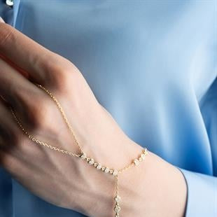 Gold-Plated Heart Design Shahrman Bracelet in 925 Silver