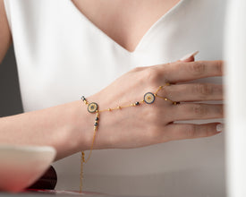 Healthcare worker wearing bracelet during hospital shift
