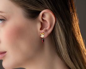 Handcrafted sterling silver bug earrings, minimalist style