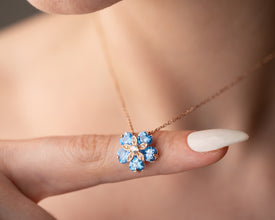 Sterling silver pendant shown in hand for size comparison