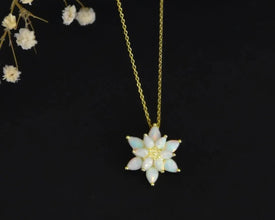 Elegant sterling silver lotus charm necklace, symbolizing purity, strength, and transformation.
