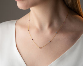 Hematite crystal necklace for grounding energy