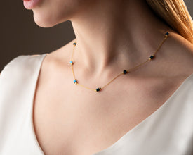 Hematite cube jewelry set as a thoughtful gift for her